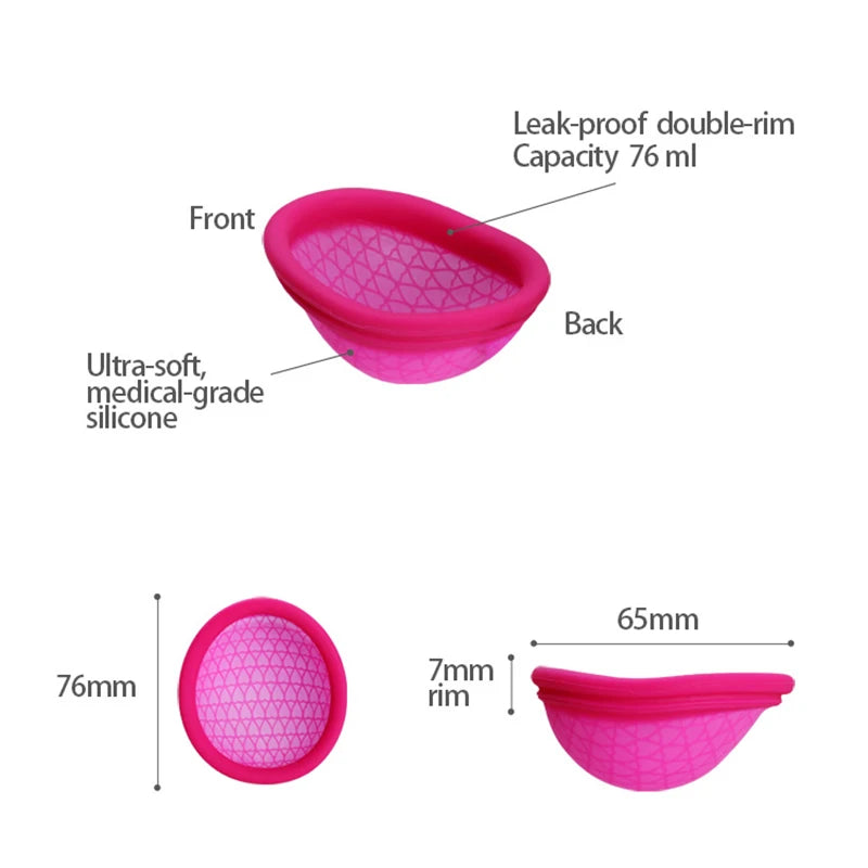 Wiederverwendbare Menstruationstasse Silikon