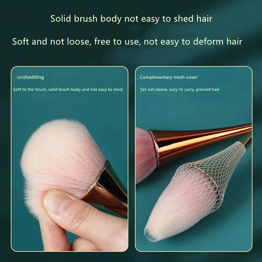 Roségold Fan Makeup Brush