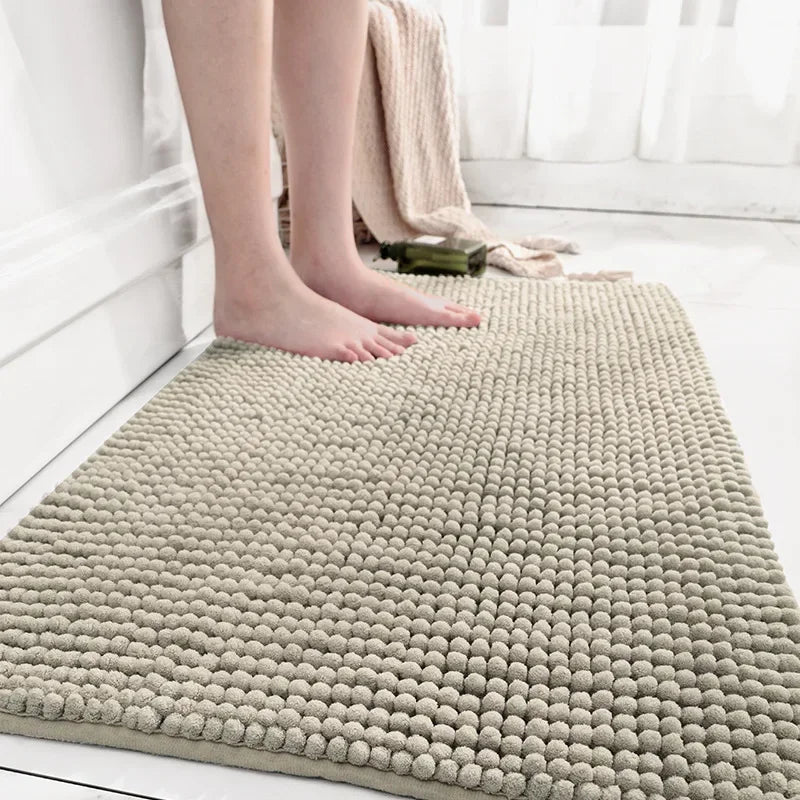 Chenille Badematte Rutschfest Waschbar