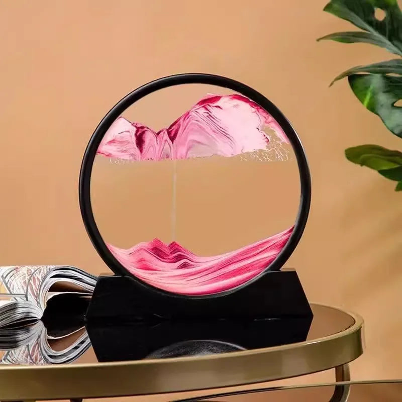 3D Sandbild Rund Quicksand Deko