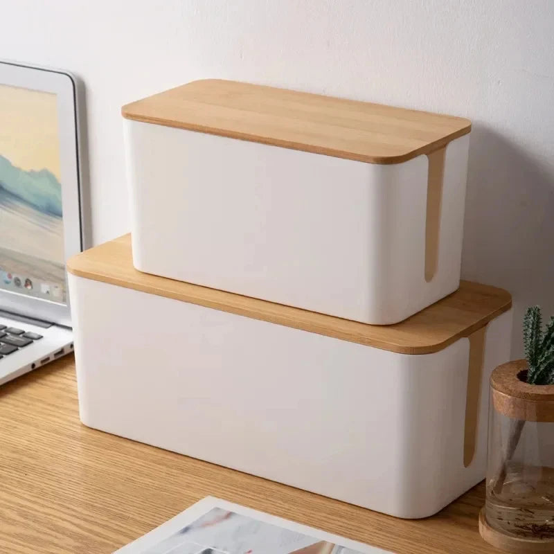 Kabelbox Holz Kabel-Organizer
