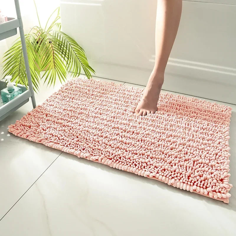 Chenille Badematte Rutschfest Waschbar