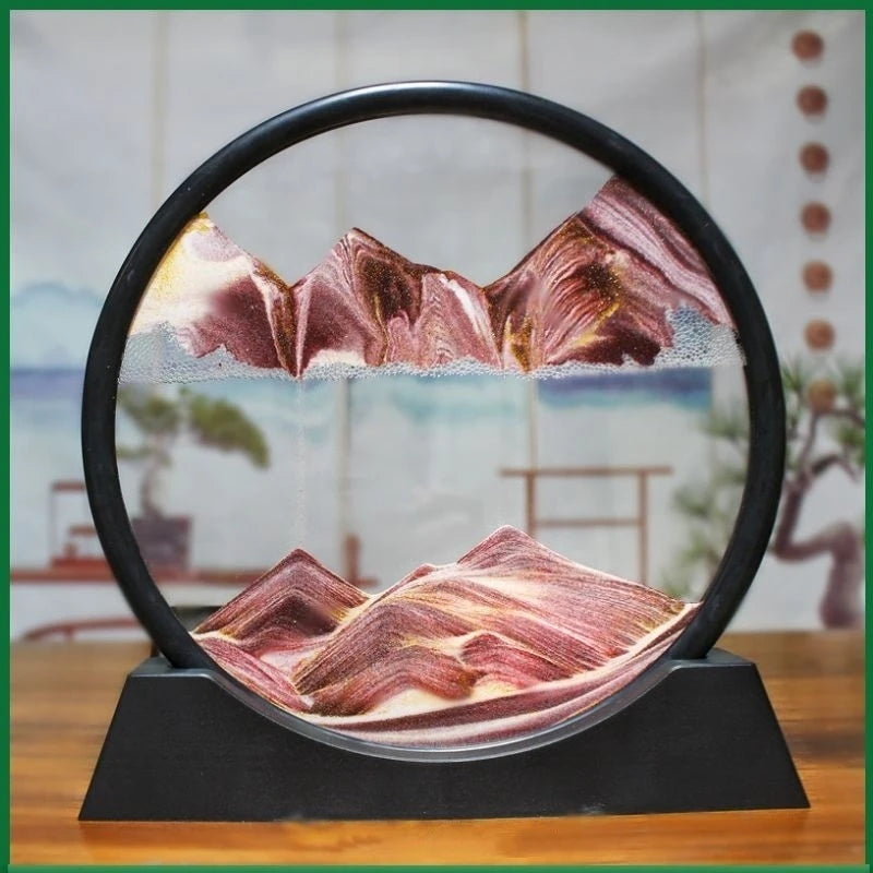 3D Sandbild Rund Quicksand Deko