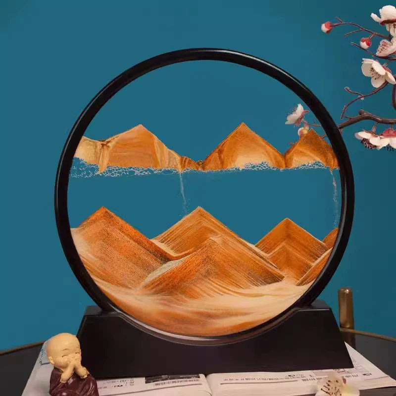 3D Sandbild Rund Quicksand Deko