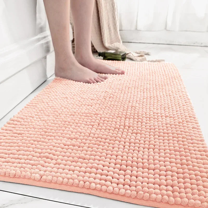 Chenille Badematte Rutschfest Waschbar