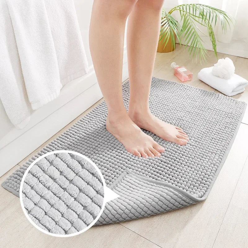Chenille Badematte Rutschfest Waschbar