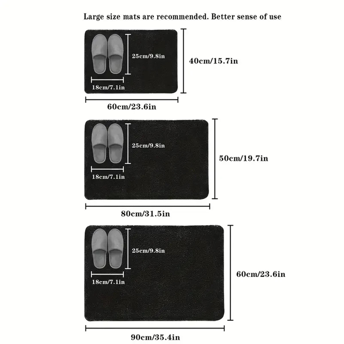3D Rutschfeste Badematte Steinoptik