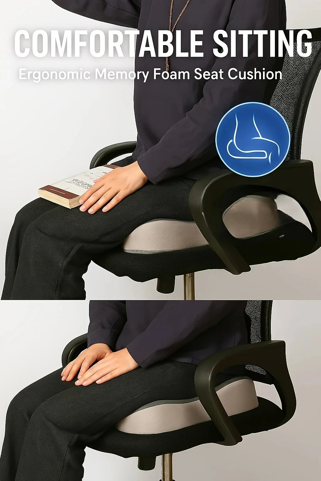 Memory-Schaum Sitzkissen Ergonomisch