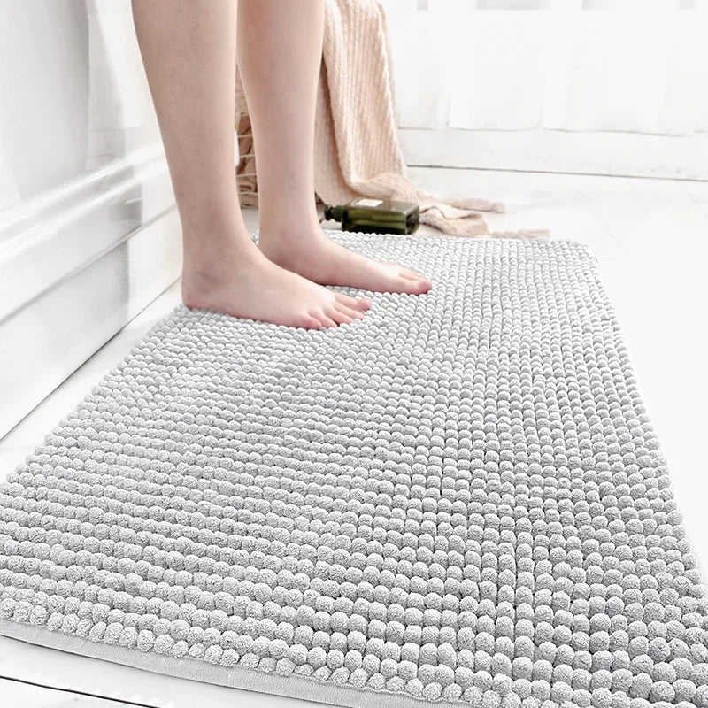 Chenille Badematte Rutschfest Waschbar