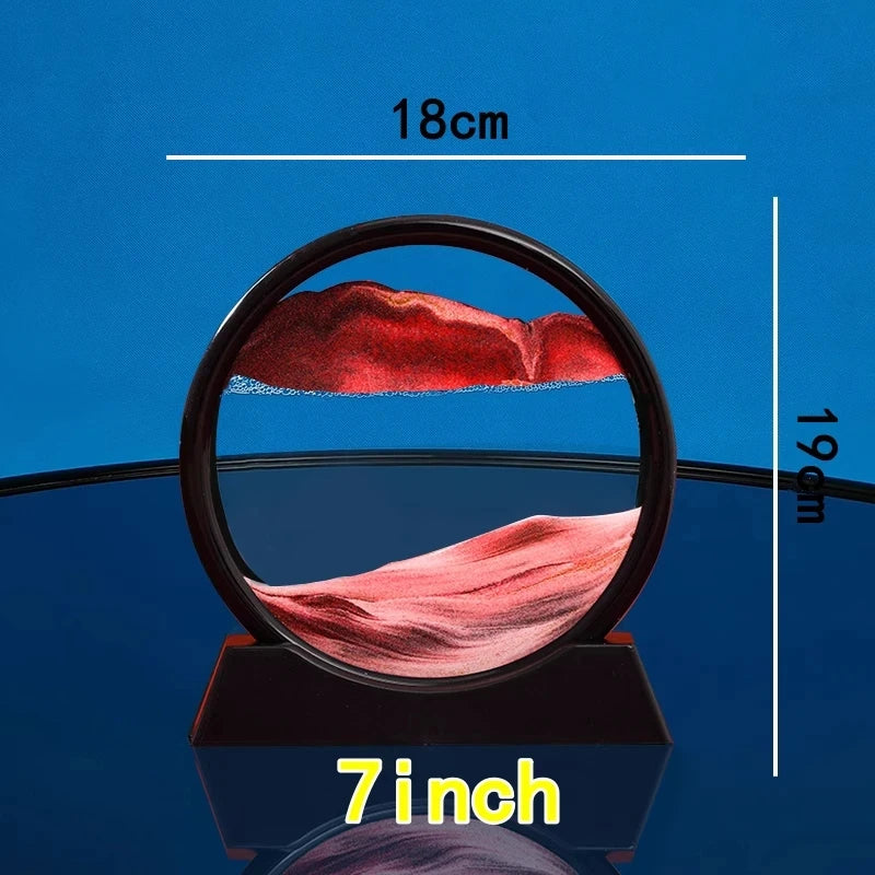 3D Sandbild Rund Quicksand Deko