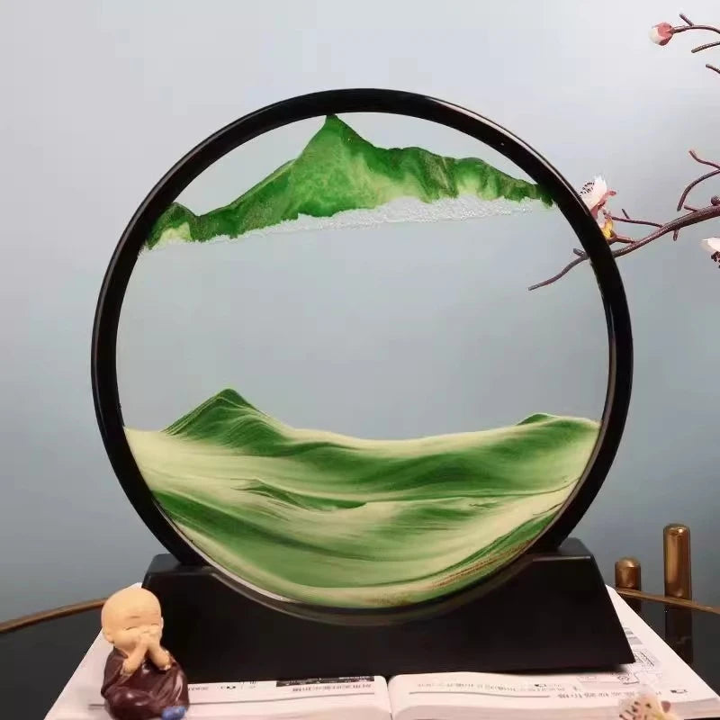 3D Sandbild Rund Quicksand Deko
