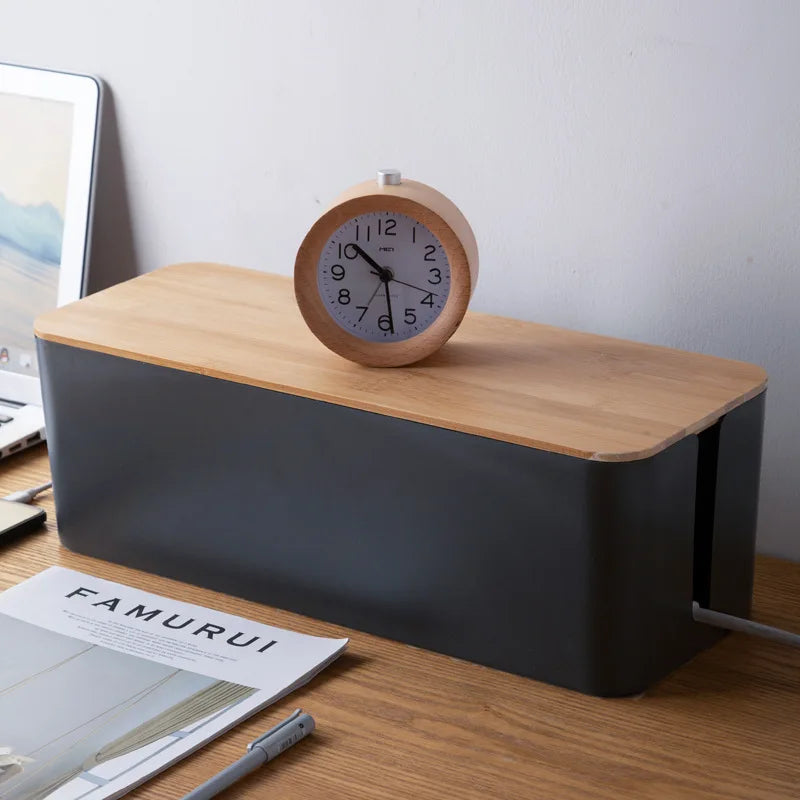 Kabelbox Holz Kabel-Organizer