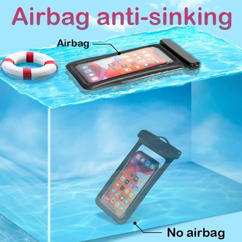 Wasserdichte Schwimmhülle Handy Airbag