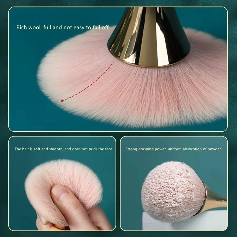 Roségold Fan Makeup Brush