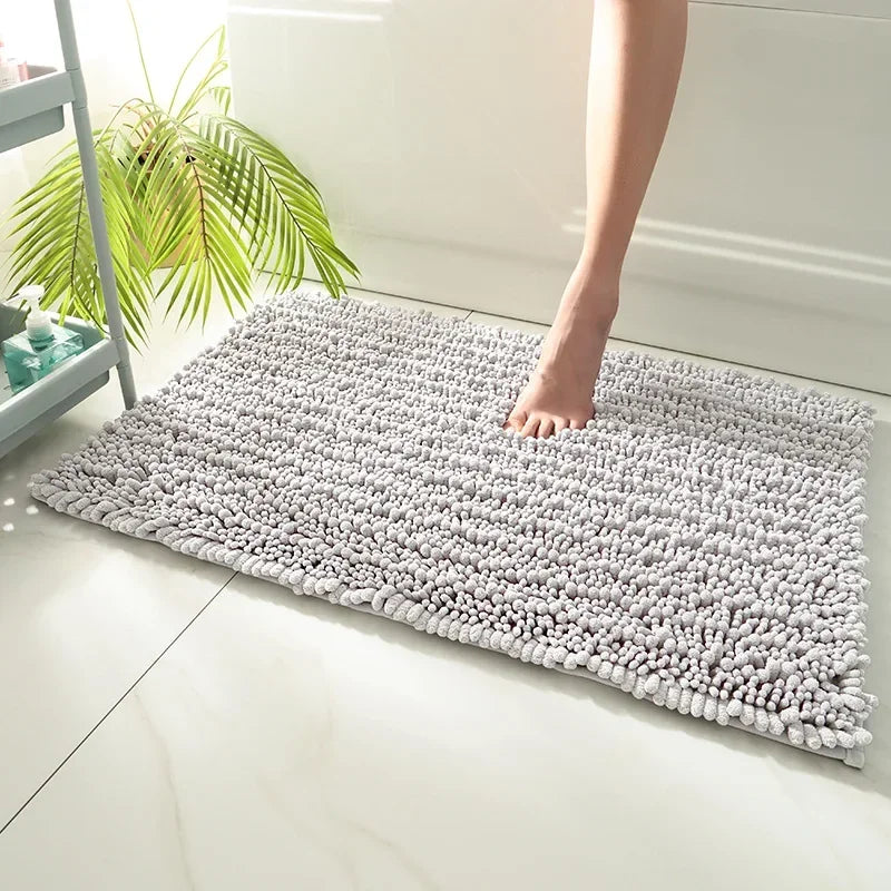 Chenille Badematte Rutschfest Waschbar