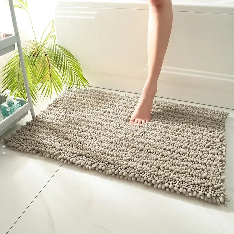 Chenille Badematte Rutschfest Waschbar