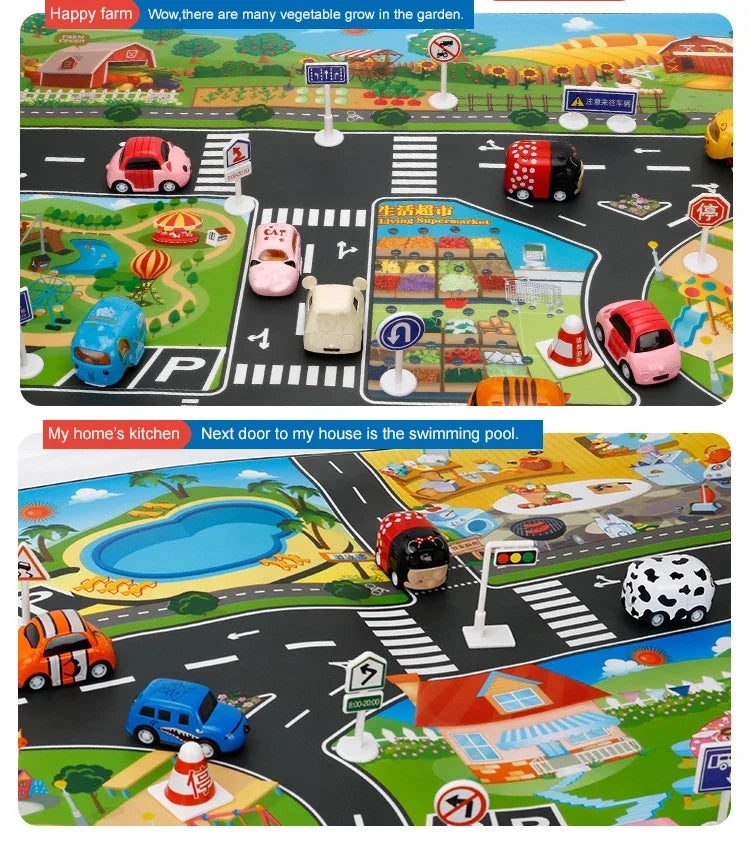 Baby Spielmatte Stadt Verkehr
