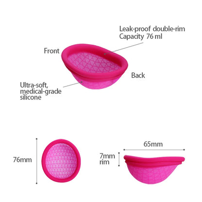 Wiederverwendbare Menstruationstasse Silikon
