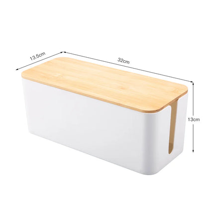 Kabelbox Holz Kabel-Organizer
