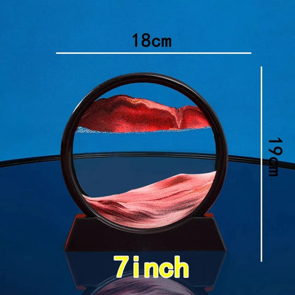 3D Sandbild Rund Quicksand Deko
