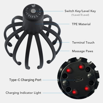 Elektrischer Kopfhaut Massagegerät Octopus