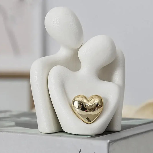 Nordische Abstrakte Paar Skulptur