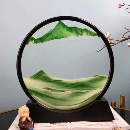 3D Sandbild Rund Quicksand Deko