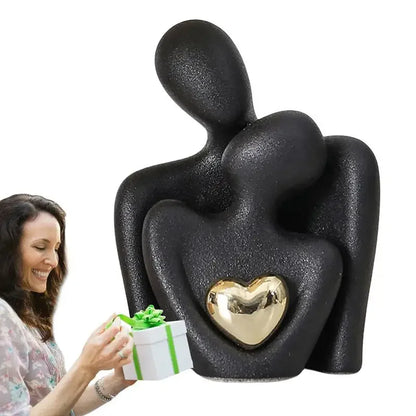 Nordische Abstrakte Paar Skulptur