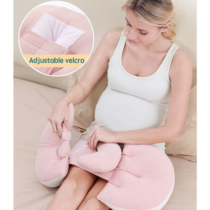 PANGDUBE Pregnancy Pillow with 1pc Free An Auxiliary Pillow Cotton