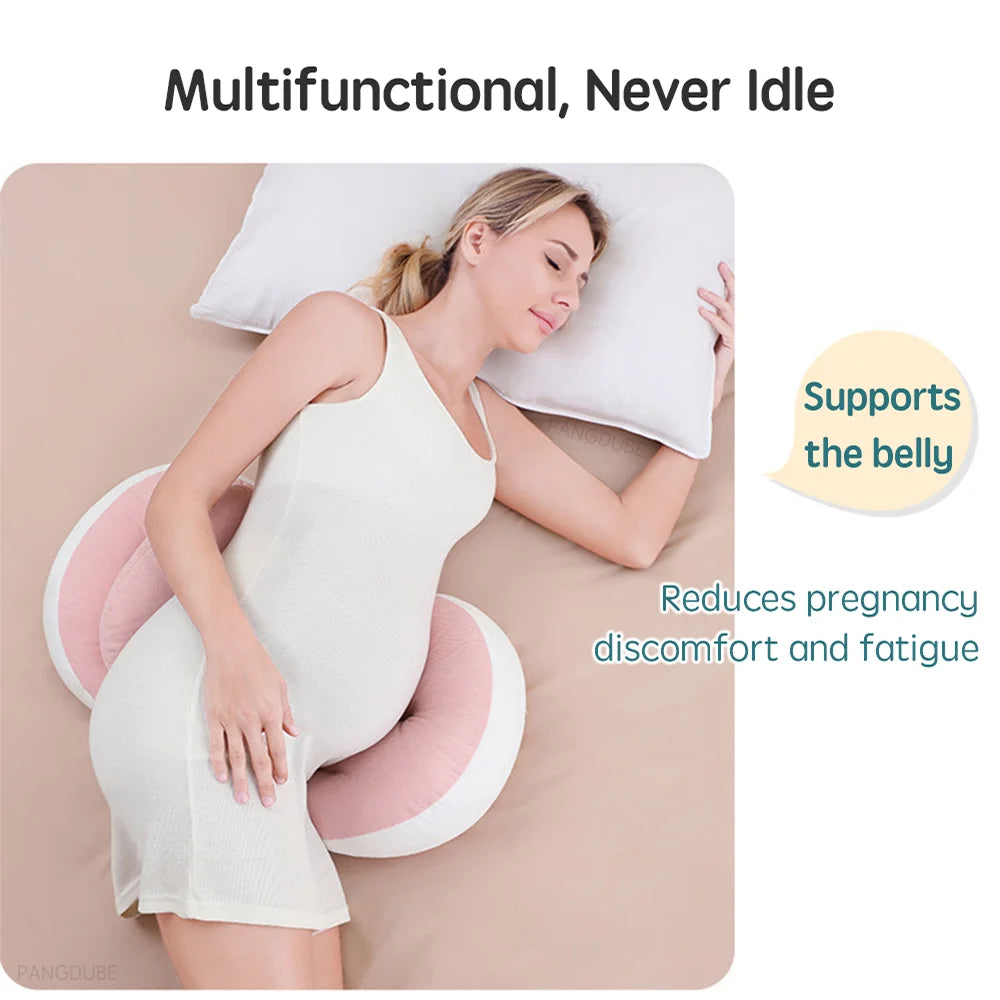 PANGDUBE Pregnancy Pillow with 1pc Free An Auxiliary Pillow Cotton