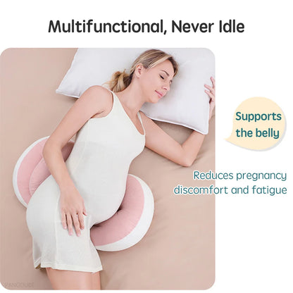 PANGDUBE Pregnancy Pillow with 1pc Free An Auxiliary Pillow Cotton