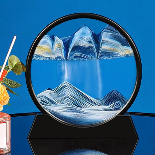 3D Sandbild Rund Quicksand Deko