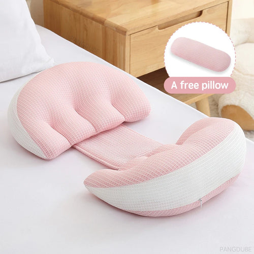 PANGDUBE Pregnancy Pillow with 1pc Free An Auxiliary Pillow Cotton