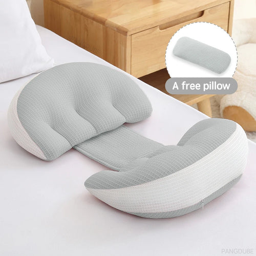 PANGDUBE Pregnancy Pillow with 1pc Free An Auxiliary Pillow Cotton