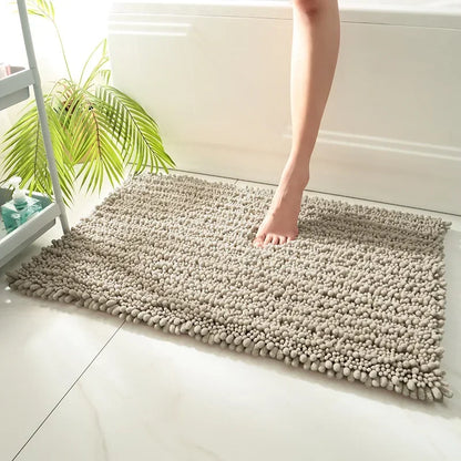 Chenille Badematte Rutschfest Waschbar