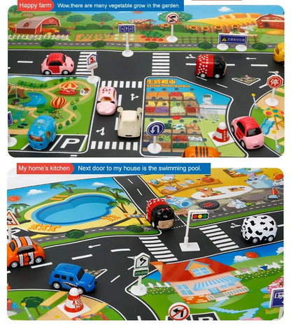 Baby Spielmatte Stadt Verkehr